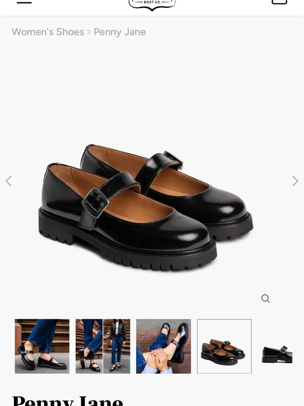 Thursday Boot Company Penny Jane Mary Janes in Black Patent